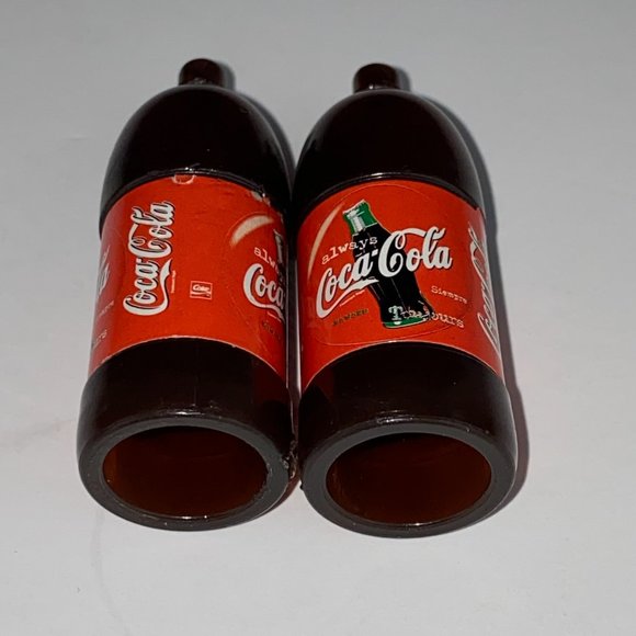 Barbie Pretend Play Lot of 2 Coca Cola Toy Bottles For Playset Dollhouses Kids - Picture 4 of 5